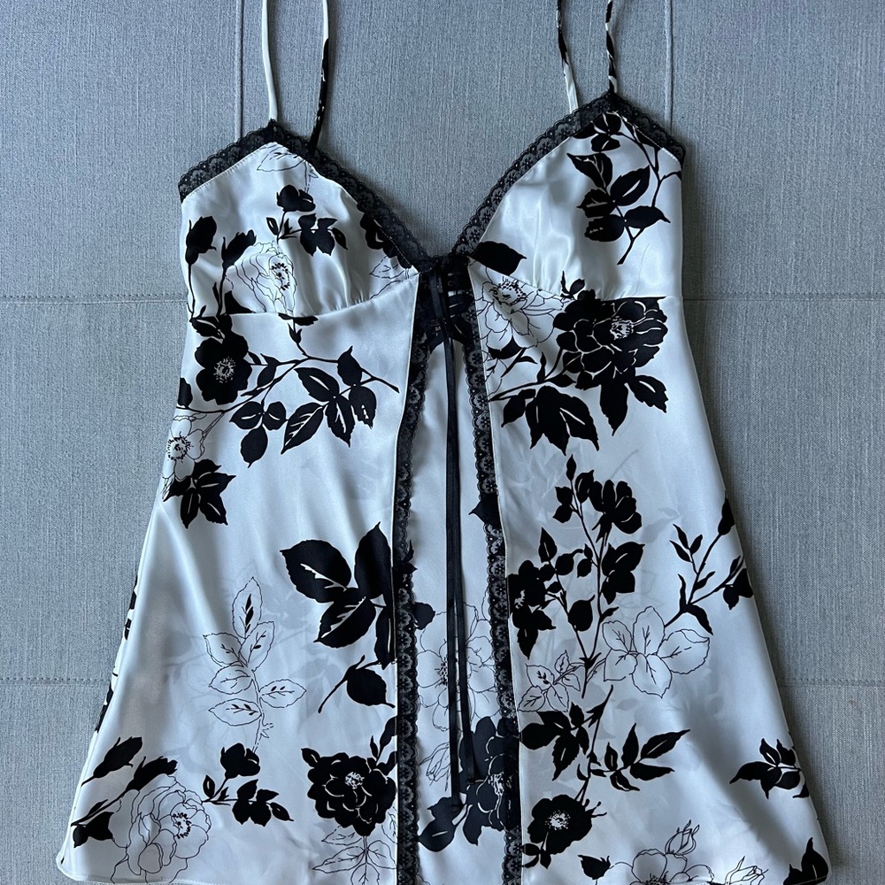 Victoria’s Secret Floral Black and White Camisole